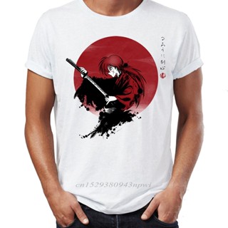 เสื้อคู่วินเทจ Hip Hop erkek tişörtleri Rurouni Kenshin Manga Anime sanatsal harika sanat eseri baskılı sokak adamları ü