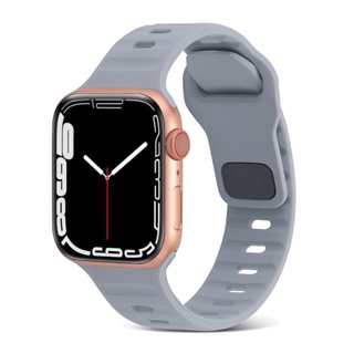 สายนาฬิกาข้อมือซิลิโคน แบบเปลี่ยน สําหรับ Apple Watch Series 8 7 6 5 4 3 2 1 SE iWatch 45 มม. 41 มม. 44 มม. 40 มม. iWatch Series 8 7 6 5 4 3 SE2