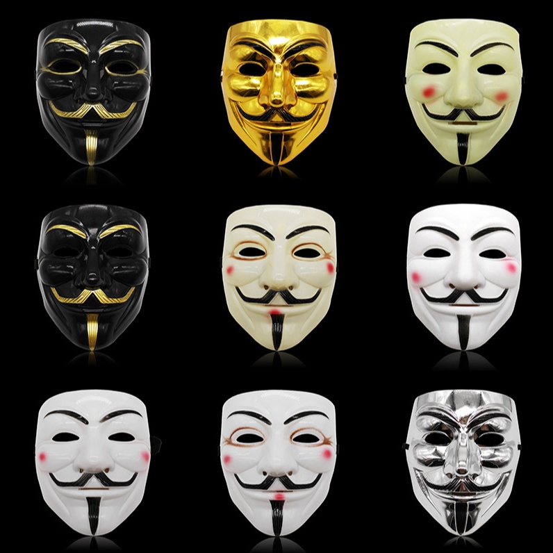 หน้ากากฮาโลวีน💥พร้อมส่งทันที กทม💥 V for Vendetta เพชฌฆาตหน้ากากพญายม 🏍️💨ส่งไวจากกทม.