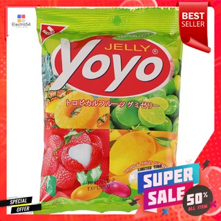 เยลลี่ โยโย่ ทรอปิคคอลฟรุต ขนาด 80 กรัมJelly Yo-Yo Tropical Fruit Size 80 g.