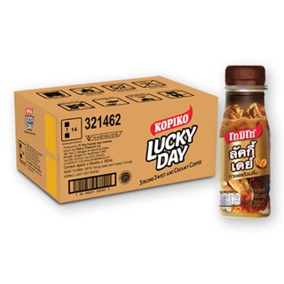 โกปิโก้ คอฟฟี่ ลัคกี้เดย์ 180ml ยกลัง 24ขวด กาแฟปรุงสำเร็จพร้อมดื่ม KOPIKO COFFEE LUCKY DAY