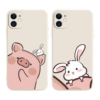 Piglet คู่รัก เคสไอโฟน iPhone 11 14 pro max 8 Plus case X Xr Xs Max Se 2020 cover เคส iPhone 13 12 pro max 7 Plus