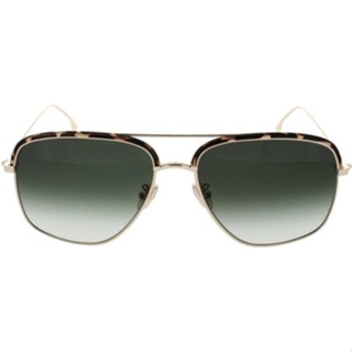 แว่นกันแดด VICTORIA BECKHAM-VB200S 716 Aviator Sunglasses Gold/Tortoise Green Gray Gradient ของใหม่มือ1 ของแท้100%