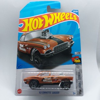 รถเหล็ก Hotwheels 62 CORVETTE GASSER สีน้ำตาล (ib37)