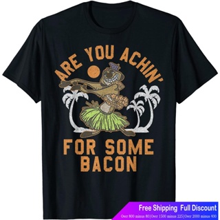 เสื้อยืดผู้ชายดิสนีย์เสือยืดผู้ชาย เสื้อบอดี้โ Disney Lion King Timon Achin For Some Bacon Graphic T-Shirt Disney Team