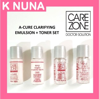 CAREZONE DOCTOR SOLUTION A-CURE CLALIFYING TONER 5ml  + EMULSION 5ml Set - ACNE Treatment การรักษาสิว