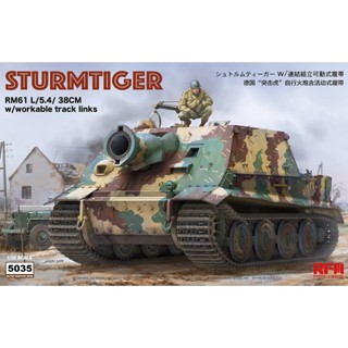 RYEFIELD MODEL (RFM) 1/35 RM5035 Stumtiger w/workable track links