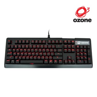 คีย์บอร์ดแมคคานิคอล บลูสวิทซ์ OZONE KEYBOARD STRIKE รุ่น GEN X30 RED CYBER MECHANICAL BLUE SWITCH PRO GAMING