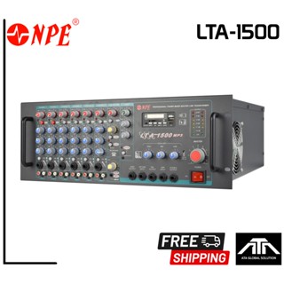 NPE LTA-1500 MP3 POWERMIXER+LINE+USB เครื่องขยายเสียง พาวเวอร์มิกเซอร์เสียงตามสาย 1500 วัตต์ MP3 USB LTA1500 LTA 1500