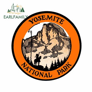 Earlfamily สติกเกอร์ ลายการ์ตูน Yosemite National Park กันรอยขีดข่วน สําหรับติดตกแต่งหน้าต่างรถยนต์ 13 ซม. x 12.8 ซม.