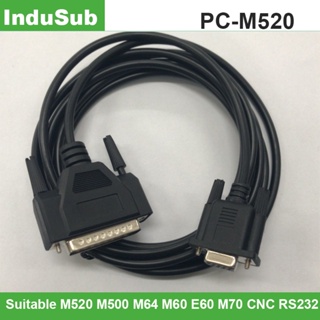 สายเคเบิลโปรแกรมมิ่ง PC-M520 M520 M500 M64 M60 E60 M70 CNC RS232 25 pin