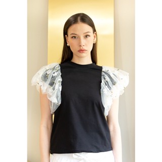 เสื้อ Cara Floral (Black White Floral)