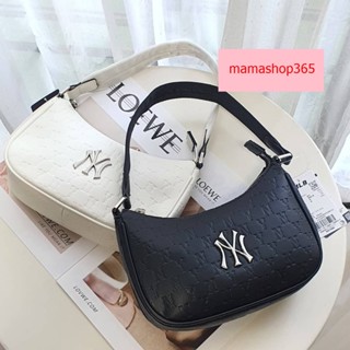 MLB MONOGRAM Embo Hobo Bag NEW YORK YANKEE Code:B19D231065  แบรนด์แท้ 100% งาน Outlet