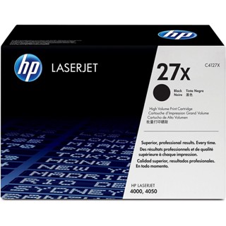 HP C4127X ตลับหมึกแท้ Laser Jet 4000 / 4050 / 4000n / 4000tn / 4050n หมึกสีดำ กล่องรุ่นใหม่สีดำ