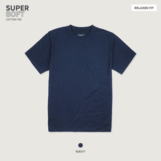 TWENTYSECOND เสื้อยืดแขนสั้น รุ่น SUPER SOFT COTTON TEE - Navy / กรม