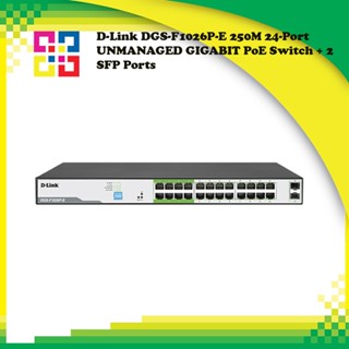 D-Link DGS-F1026P-E 250M 24-Port UNMANAGED GIGABIT PoE Switch + 2 SFP Ports