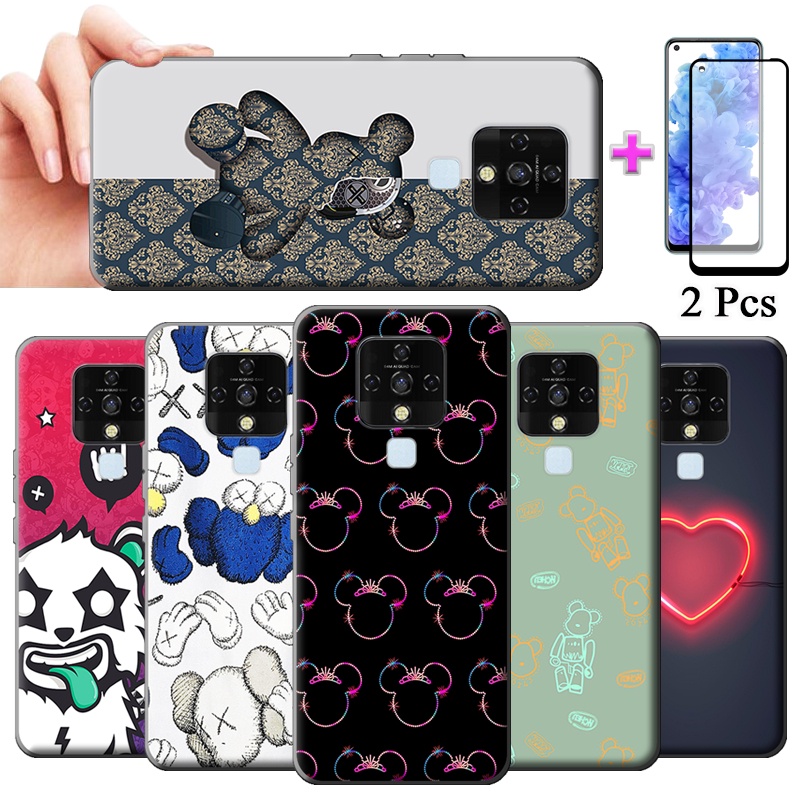 2 IN 1 Tecno Camon 16 CE7 CE7j CE9h ซิลิโคน TPU กรณีเซรามิคป้องกันหน้าจอโค้งฟิล์มนิรภัย