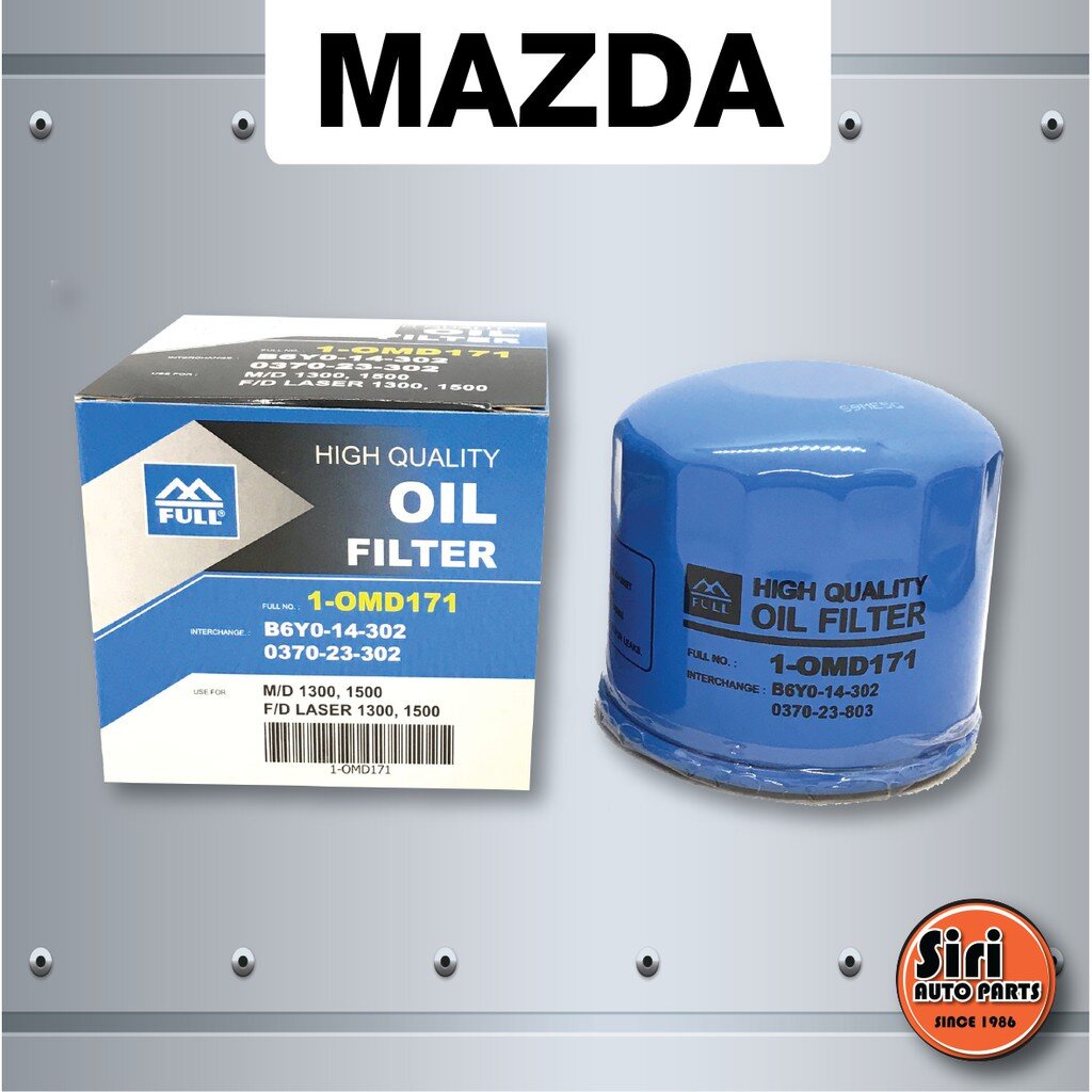 MAZDA1300,1500,Ford LASER 1300,1500 (Full 1-OMD171 / 1OMD171 ) (B6Y0-14-302 / B6Y014302 ) กรองน้ำมัน