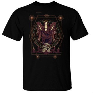 Lmytx2 เสื้อยืดแขนสั้นลําลอง ผ้าฝ้าย พิมพ์ลาย Angel Gothic Satanic Skull Pentagram พลัสไซซ์ สําหรับผู้ชายสามารถปรับแต่งไ