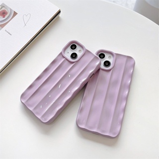 เคส สำหรับ ไอโฟน เคสซิลิโคน สินค้าพร้อมส่งจากไทย สำหรับ Iphone 14 13 12 11 Pro max ริ้วยาวม่วง TPU-S1248