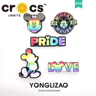 jibbitz crocs charms แท้ ตัวติดรองเท้า  กระดุมแป๊ก รูปมิกกี้เมาส์ ดอกไม้ สําหรับตกแต่งรองเท้า DIY