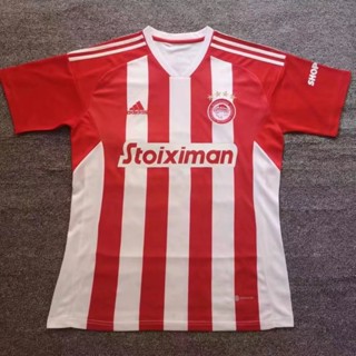 เสื้อกีฬาแขนสั้น ลายทีมชาติฟุตบอล Olympiacos 22-23 ไซซ์ S-XXL AAA