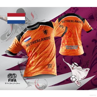 ใหม่ เสื้อยืดแขนสั้นลําลอง พิมพ์ลาย Qatar World Cup Netherlands Fans พลัสไซซ์ สําหรับผู้ชาย และผู้หญิง 2022