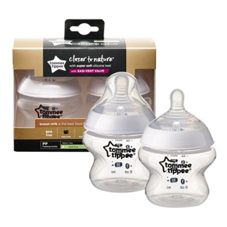 Tommee Tippee ขวดนม 5oz ทอมมี่ ทิปปี้ Closer to Nature 5ออนซ์ สีใส แพ็คคู่ ของแท้