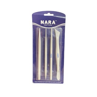 NARA Craft Tools อุปกรณ์ปั้น ชุด 4 ชิ้น ไม้ปั้นดิน ไม้ปั้น ไม้พายพลาสติก ชุดไม้ปั้นดิน นารา Set B / Set B1