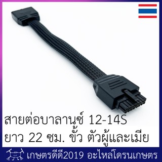 สายต่อเพิ่มความยาว สายบาลานซ์ 12S /14S (เลือกตรงตัวเลือกสินค้านะครับ)  โดรนเกษตร ความยาว 22 ซม. ขั้วตัวผู้-ตัวเมีย