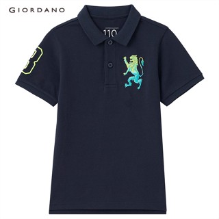 GIORDANO เสื้อโปโลเด็ก Junior 3D Lion Polo 03010222