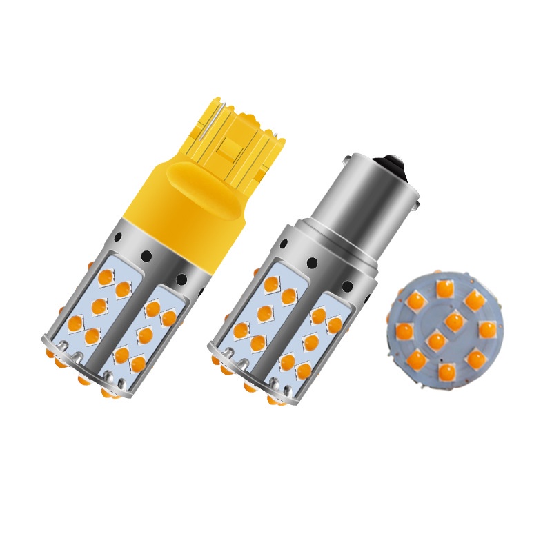 ไฟเลี้ยว ไฟถอย LED ขั้วเสียบT20 ขั้วบิด เขี้ยวเยื้อง 150 องศา 1156 BAU15S PY21W 35 ชิพ SMD 3030 กระพ