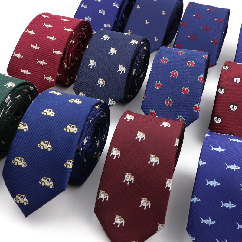 Zonfaz ใหม ่ Mens ผ ้ าไหม Jacquard Ties Casual Slim 6 ซม.การ ์ ตูนสีทึบเนคไทสําหรับงานแต ่ งงานชุด Skinny คออุปกรณ ์ เสริม
