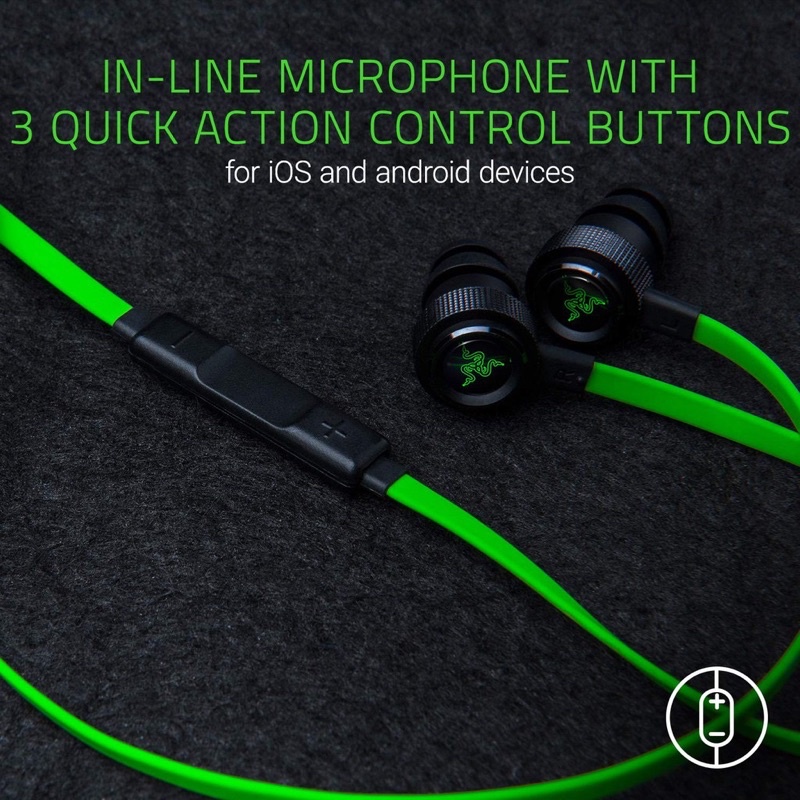 Razer Hammerhead Pro V2 Earphone 3.5mm Wired In Ear Gaming Headset พร้อมส่ง 🚗🚗🚗 (หูฟังเกมมิ่ง)