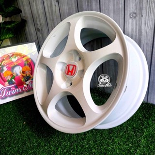 แม็กแท้ HONDA (สีขาวมุก) ขอบ15"กว้าง 6" "4/100 off45 Cb56 Brio / Jazz / City /Freed/ Mobilio/ Civicปี 2005ลงมาใส่ได้ครับ