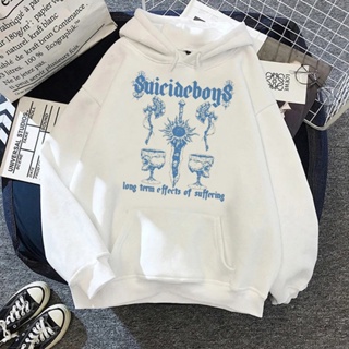 เสื้อกันหนาว มีฮู้ด ลายการ์ตูนอนิเมะ suicideboys y2k สไตล์เกาหลี สําหรับผู้ชาย