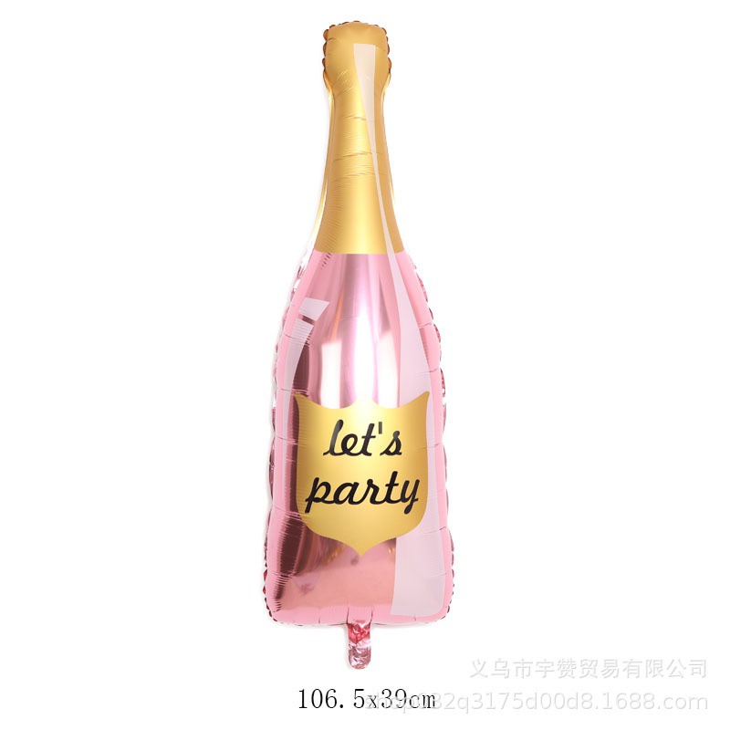 ขวด let's party ลูกโป่ง ตกแต่ง ฟอยล์