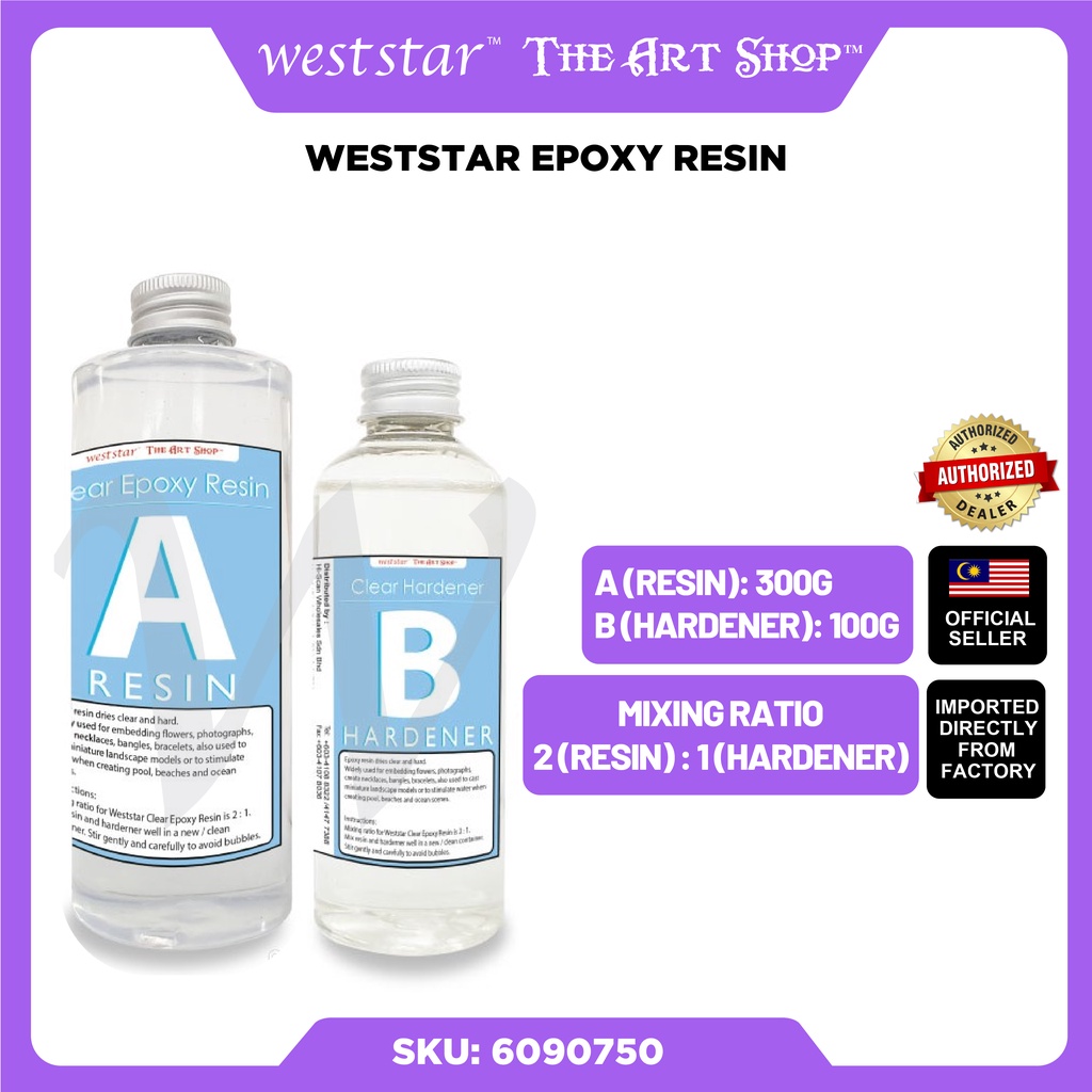 [WETAS] ชุดเรซิ่นอีพ็อกซี่ (เรซิน + สารเพิ่มความแข็ง) เรซินใส Hardener Epoxy Clear Hardener Epoxy Re