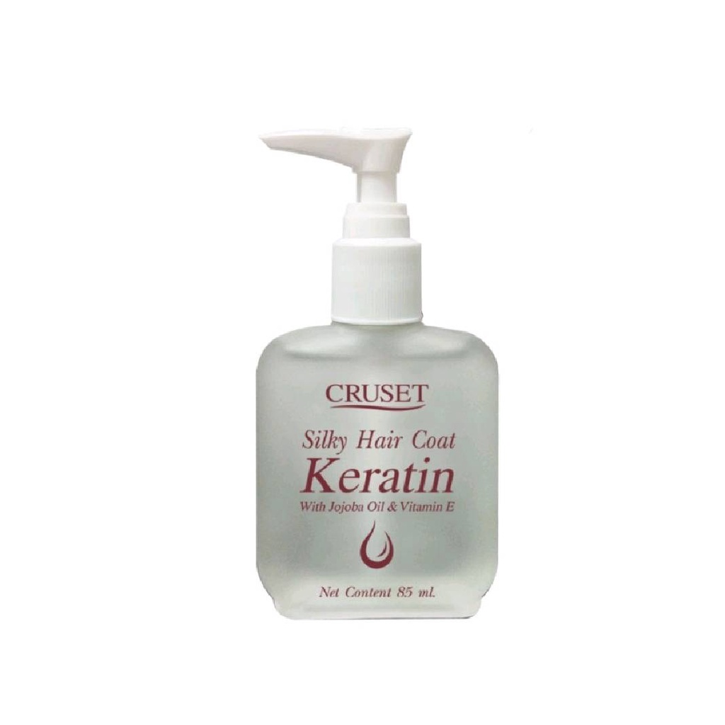 Cruset Silky Hair Coat ครูเซ็ท ซิลกี้ แฮร์โค้ท เคราติน 85ml / 30ml ป้องกันผมเสีย ดูแลสีผม เคลือบผม ราคา ถูกที่สุด ดีลบีเคเค แกลเลอรีภาพที่ 7