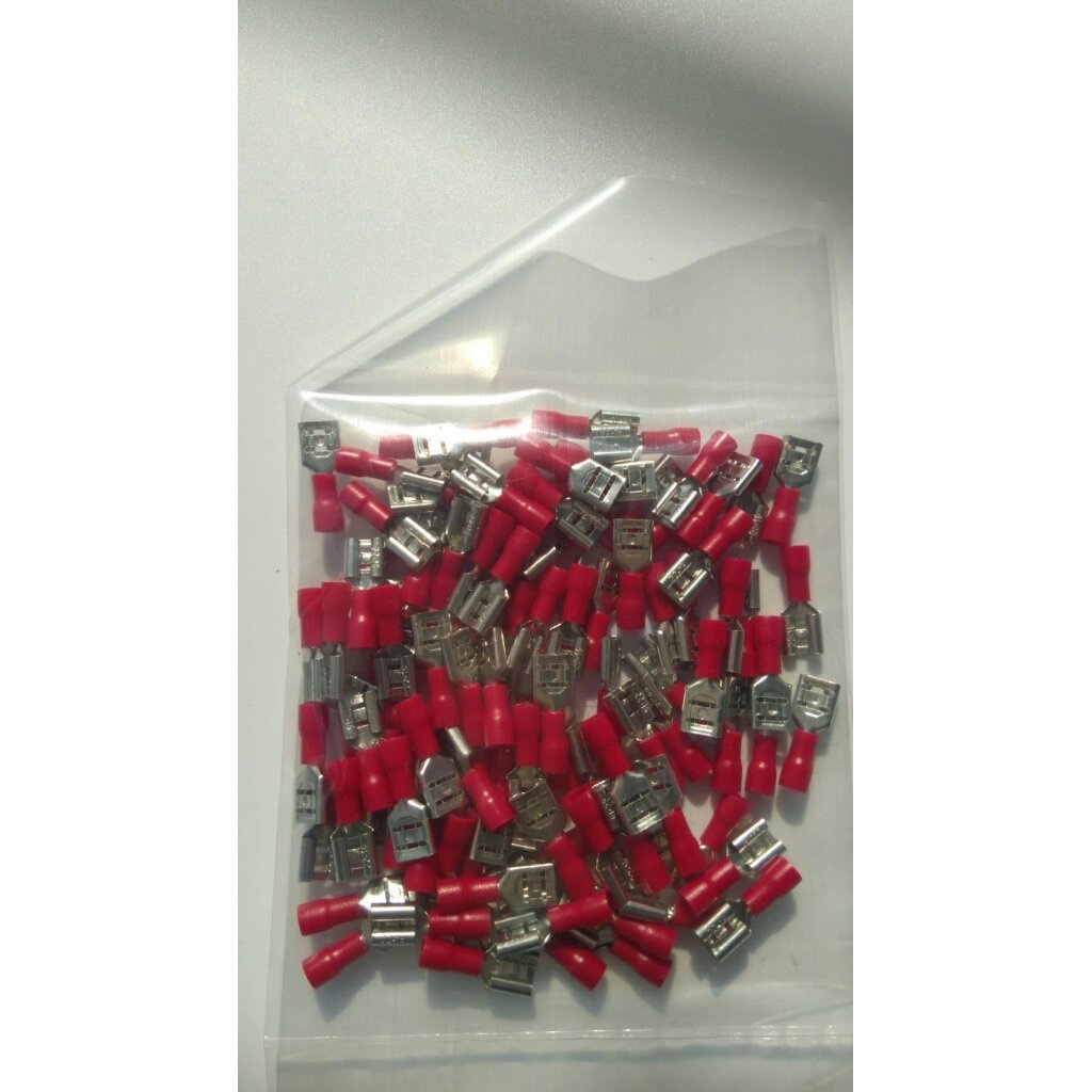 SOE หางปลาเสียบแอร์ ตัวเมีย สีแดง FDD1.25-250 (0.8X6.35) 0.5-1.5SQm/m (ถุงละ 100 อัน) ราคา ถูกที่สุด ดีลบีเคเค แกลเลอรีภาพที่ 4