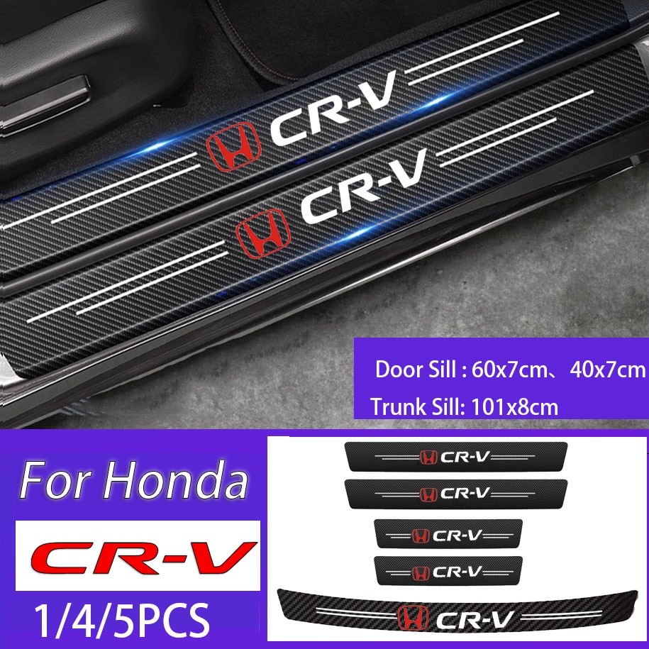 สติกเกอร์คาร์บอนไฟเบอร์ ป้องกันรอยขีดข่วน สําหรับติดขอบประตูรถยนต์ Honda CRV CR-V G3 G4 G4.5 G5 G5.5