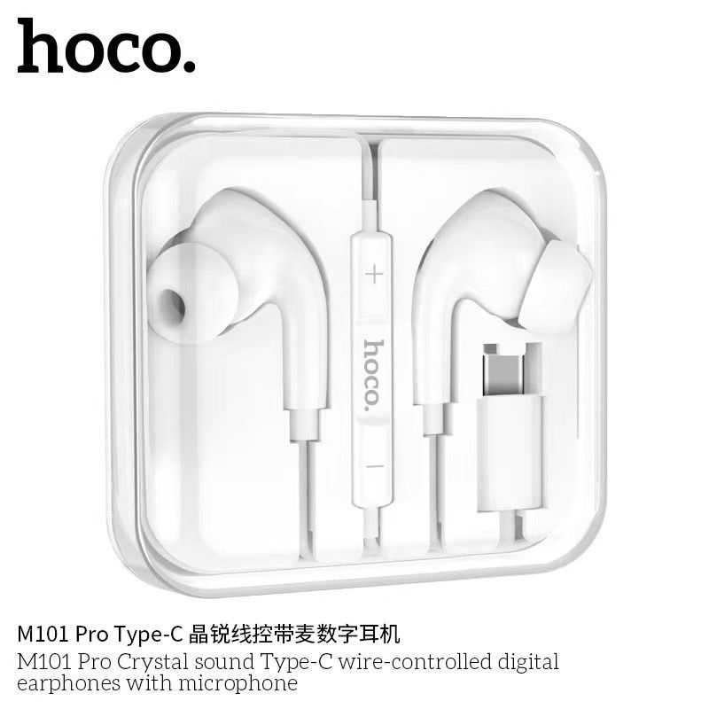 แท้👍🏻Hoco หูฟังสาย M101 Pro อัพเกรดเสียงดี 32โอมห์ มีไมค์สมอลทอร์ค สีใหม่ Jet Black Stereo Sound