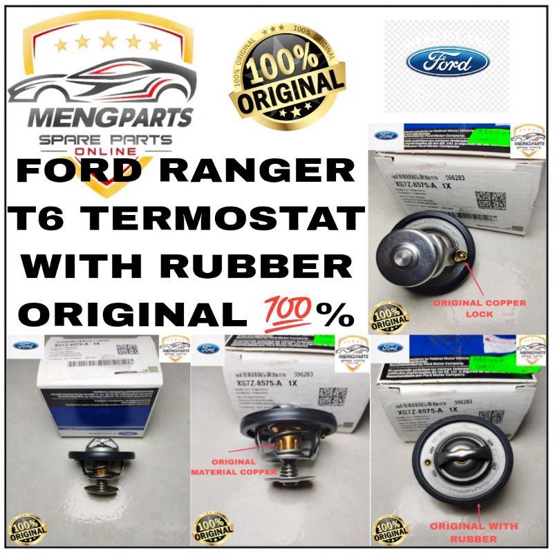 % FORD RANGER T6 & T7 & T8 2.0 , 2.2. 3.2 THERMOSTAT พร้อมยาง XS7Z-8575-A