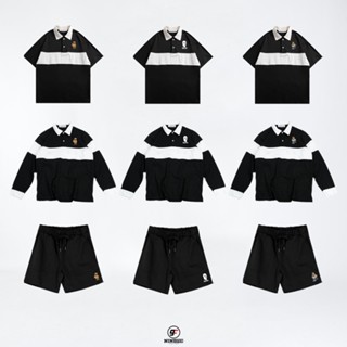 9FEB ชุดSET กางเกงขาสั้น+เสื้อคอปก แขนสั้น และ แขนยาว