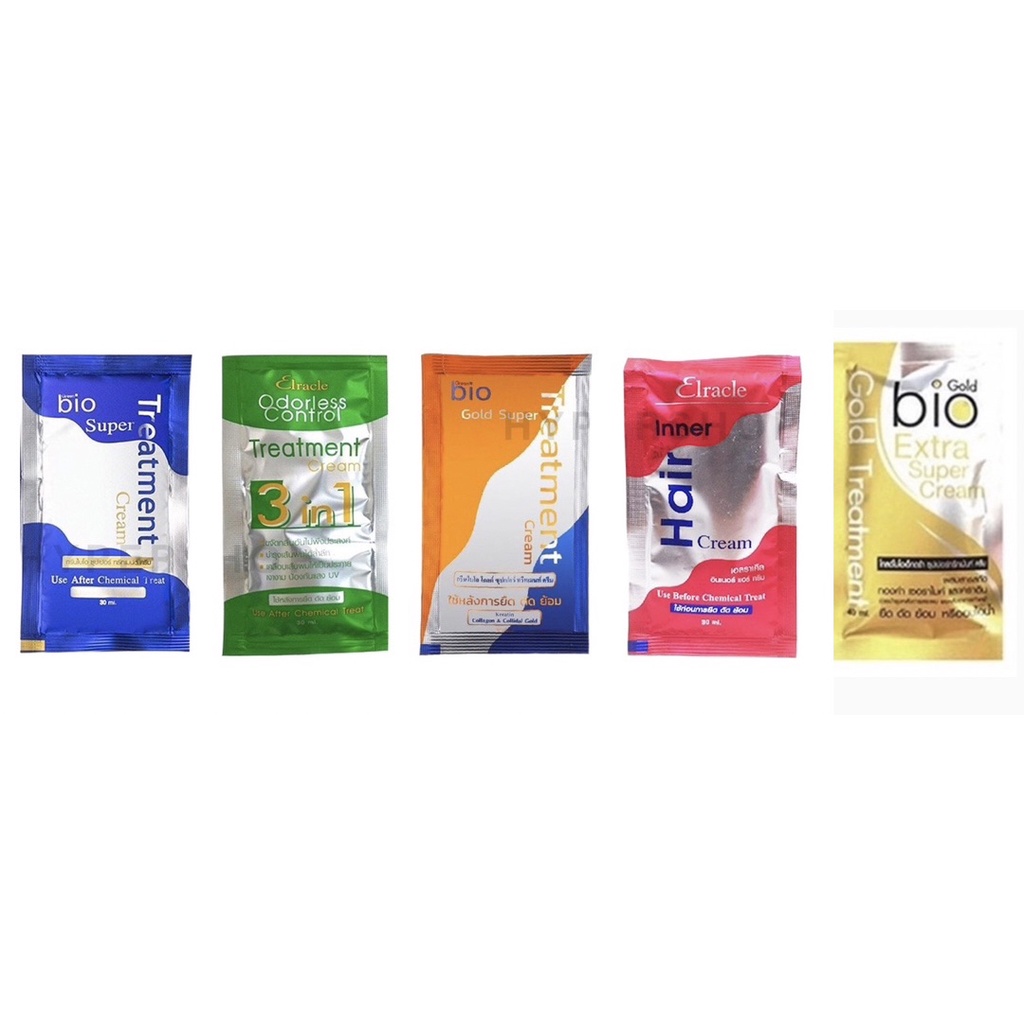 Green bio Super Treatment 5 สูตร สีน้ำเงิน,สีเขียว,สีแดง,ทอง,ส้ม