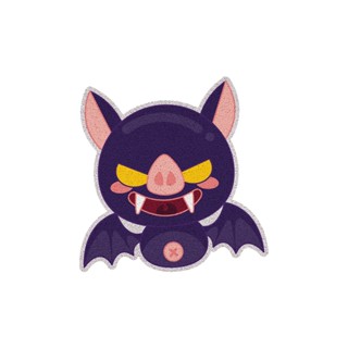 [ MT06-00000064 ] พรม พรมเช็ดเท้า พรมดักฝุ่น ขนาด 50x50 ซม ลาย Batty boo 🎃 ( Halloween Collection )