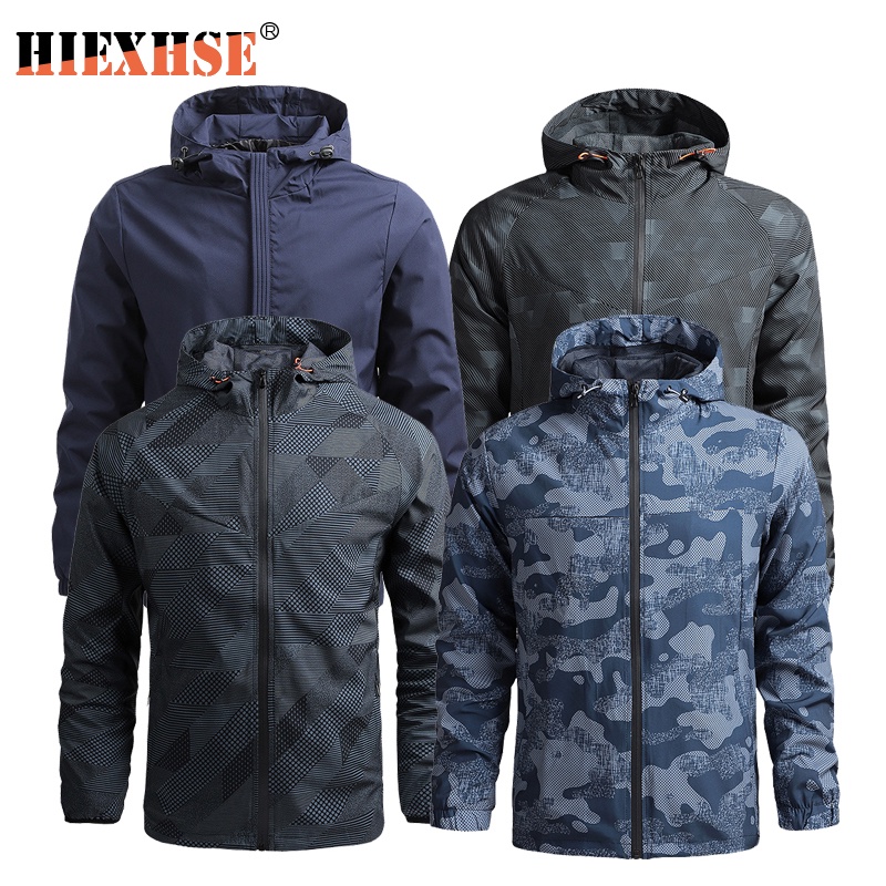 ของแท้ 100 %Hiking Jacket Men Shark Soft Shell Military Tactical Jackets Waterproof Windbreaker Hooded Bomber Coats Camo