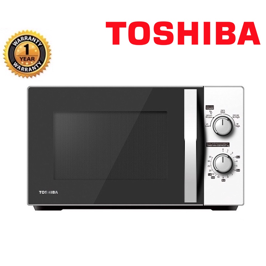 TOSHIBA ไมโครเวฟ​ ขนาด 20 ลิตร สีขาว MWP-MM20P(WH) กำลังไฟ 700 วัตต์ Toshiba Microwave ไมโครเวฟสีขาว (รับประกัน 2 ปี)