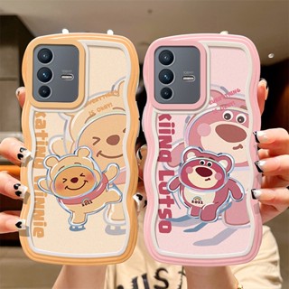 เคส Vivo V23 5G เคส Vivo V23 เคสโทรศัพท์มือถือ ซิลิโคนนิ่ม กันกระแทก ลายการ์ตูนคลื่น สําหรับ Vivo V9 Y85 Y95 Y93 Y91 Y91i V23 5G Y20 Y20S Y20SG Y12S Y12A