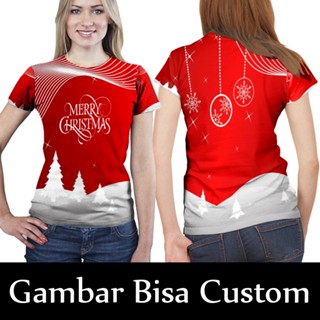 เสื้อยืด พิมพ์ลาย Merry Christmas สําหรับผู้หญิง 2022 2022
